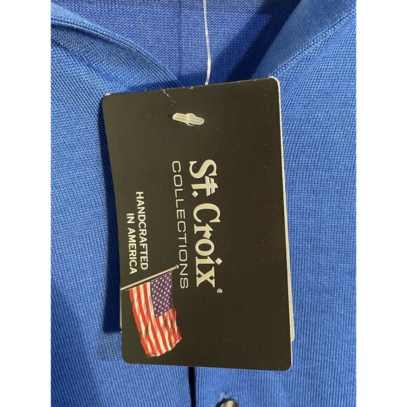 St. Croix Collection Bright Blue Long Sleeve Full Button Shirt Men’s XL NWT - Picture 5 of 10